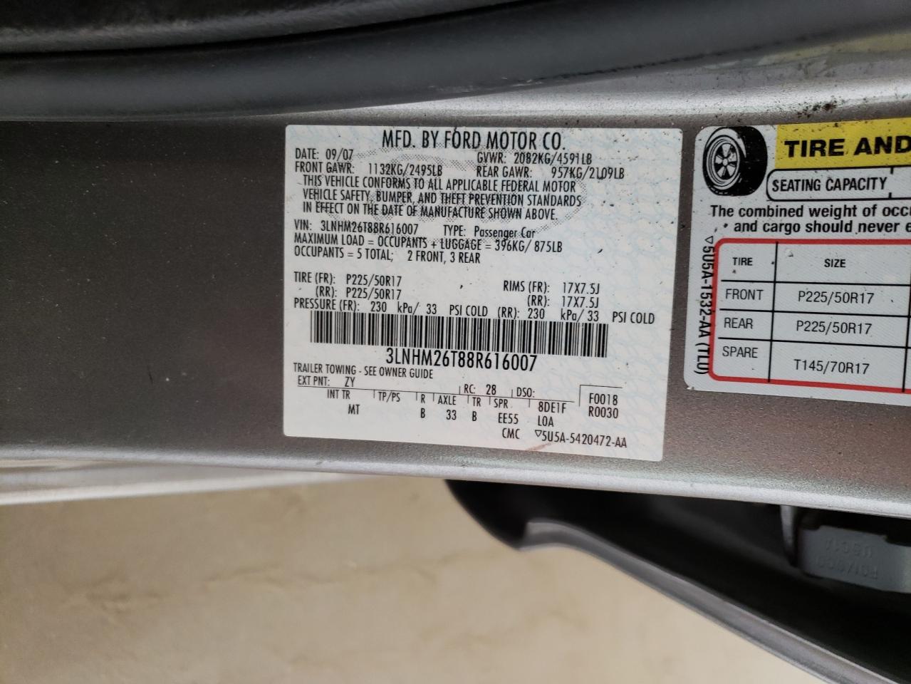 2008 Lincoln MKZ - Image 12