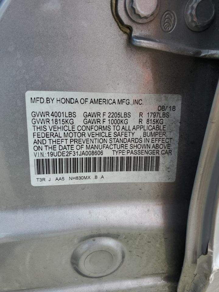 2018 Acura Ilx Base Watch Plus VIN: 19UDE2F31JA008606 Lot: 51183785