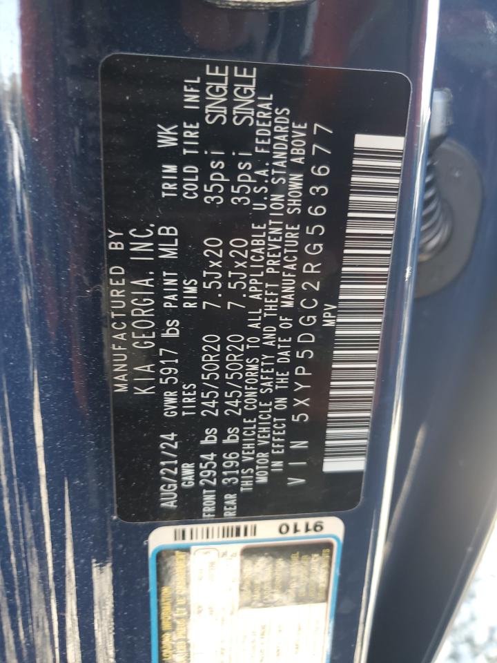 2024 Kia Telluride Sx VIN: 5XYP5DGC2RG563677 Lot: 48695545
