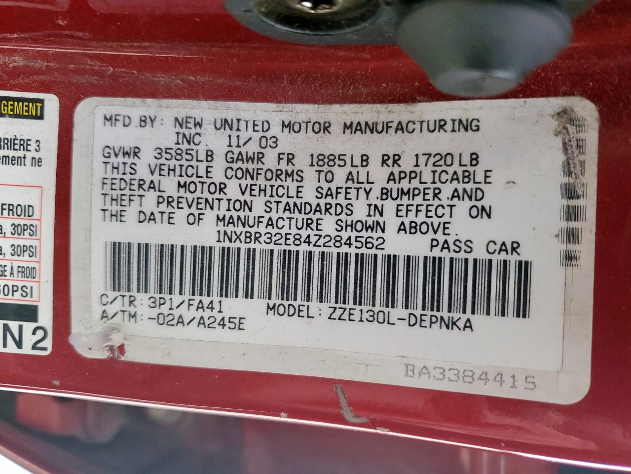 2004 Toyota Corolla - Image 12