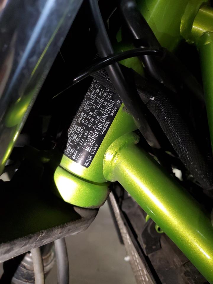 2020 Kawasaki Er650 K VIN: ML5EREK16LDA02568 Lot: 47142935