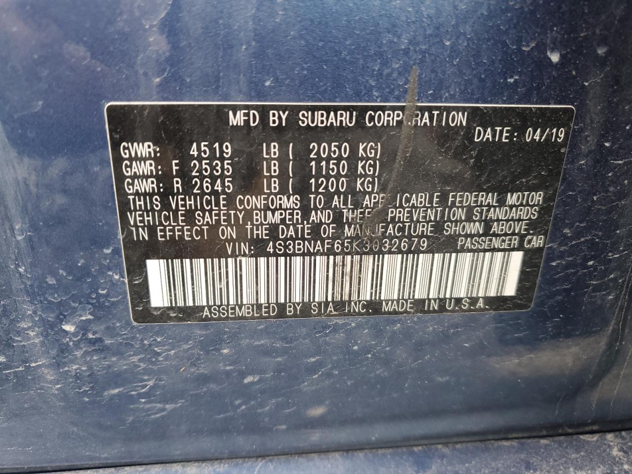 2019 Subaru Legacy - Image 12