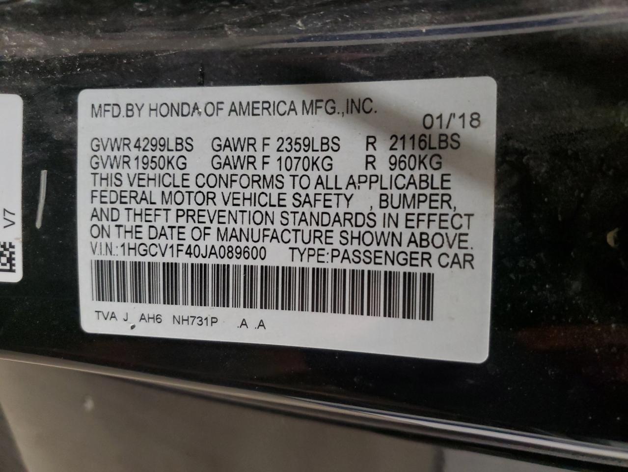 2018 Honda Accord - Image 15