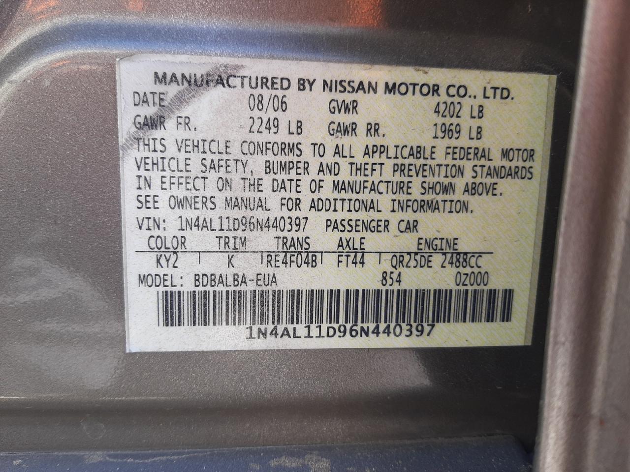 2006 Nissan Altima - Image 12