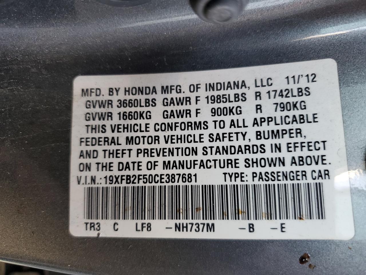 2012 Honda Civic - Image 12