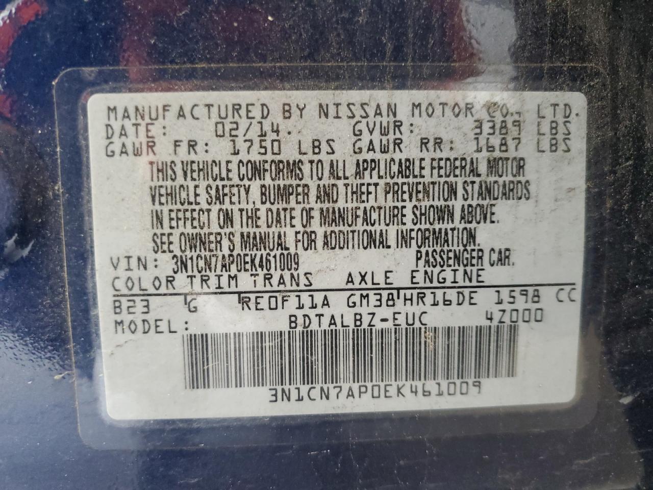2014 Nissan Versa - Image 12