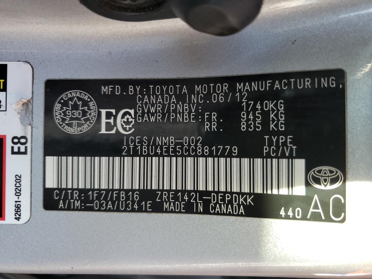 2012 Toyota Corolla - Image 12