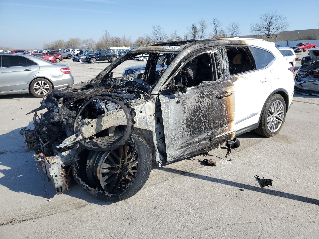 2022 Acura Mdx Advance للبيع في Bridgeton، MO - Burn