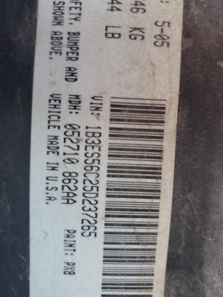 2005 Dodge Neon Sxt VIN: 237265 Lot: 44866665