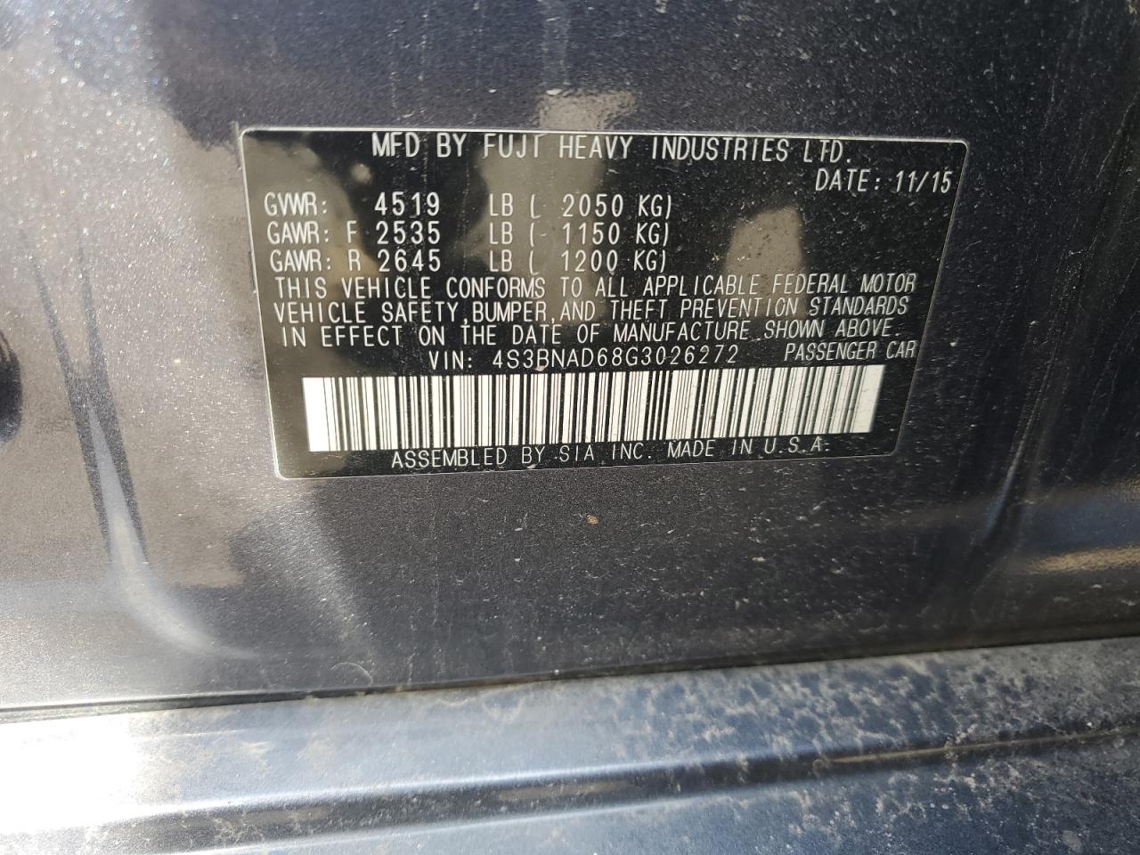 2016 Subaru Legacy - Image 12