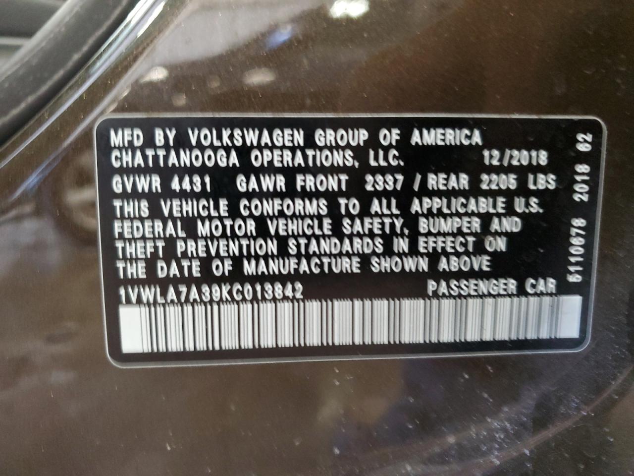 2019 Volkswagen Passat - Image 12