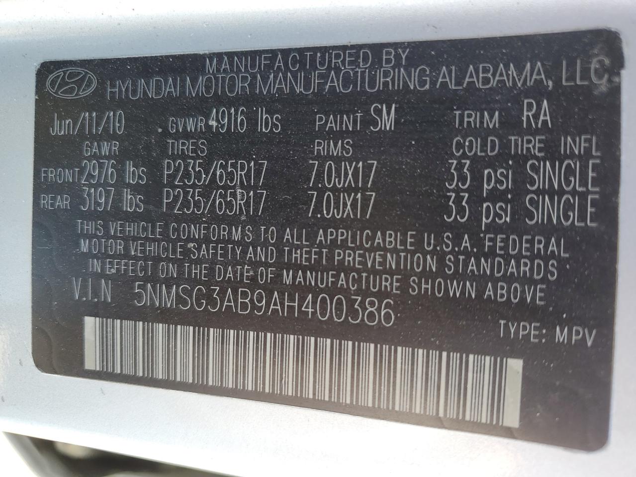 2010 Hyundai Santa Fe - Image 15