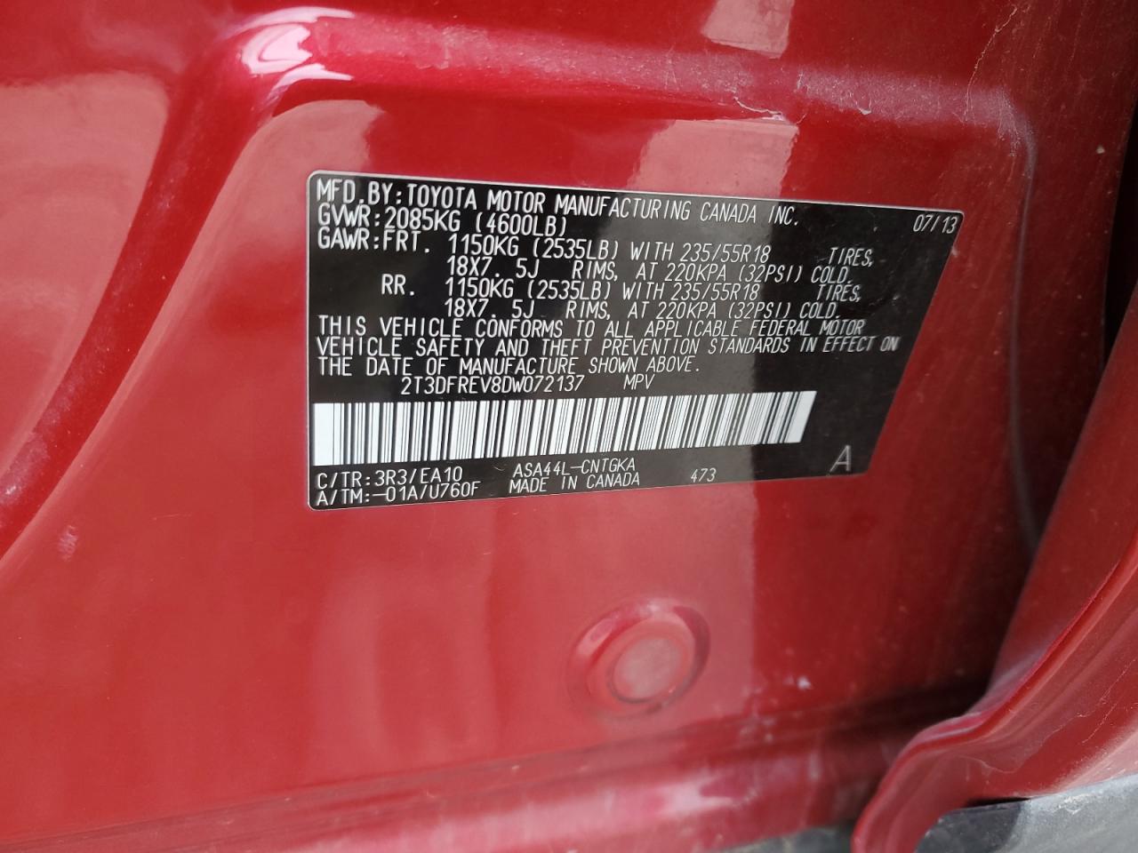 2013 Toyota RAV 4 - Image 13