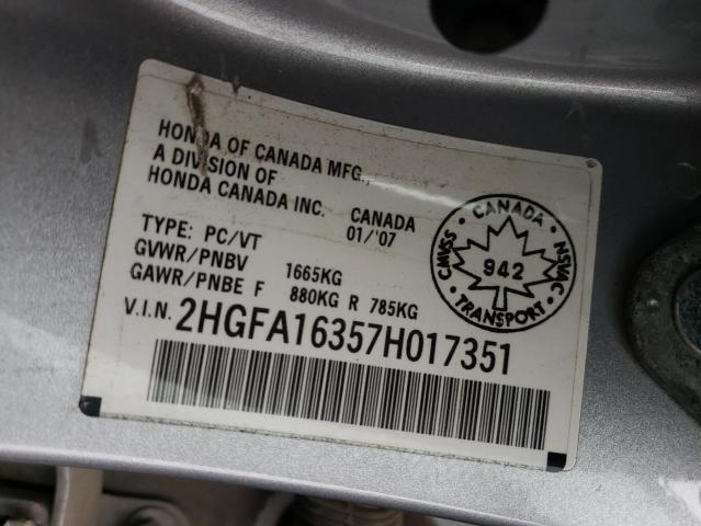 2007 HONDA CIVIC DX