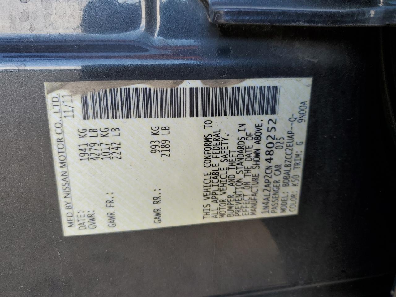 2012 Nissan Altima - Image 12