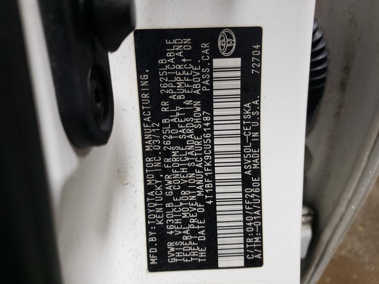2012 Toyota Camry - Image 13