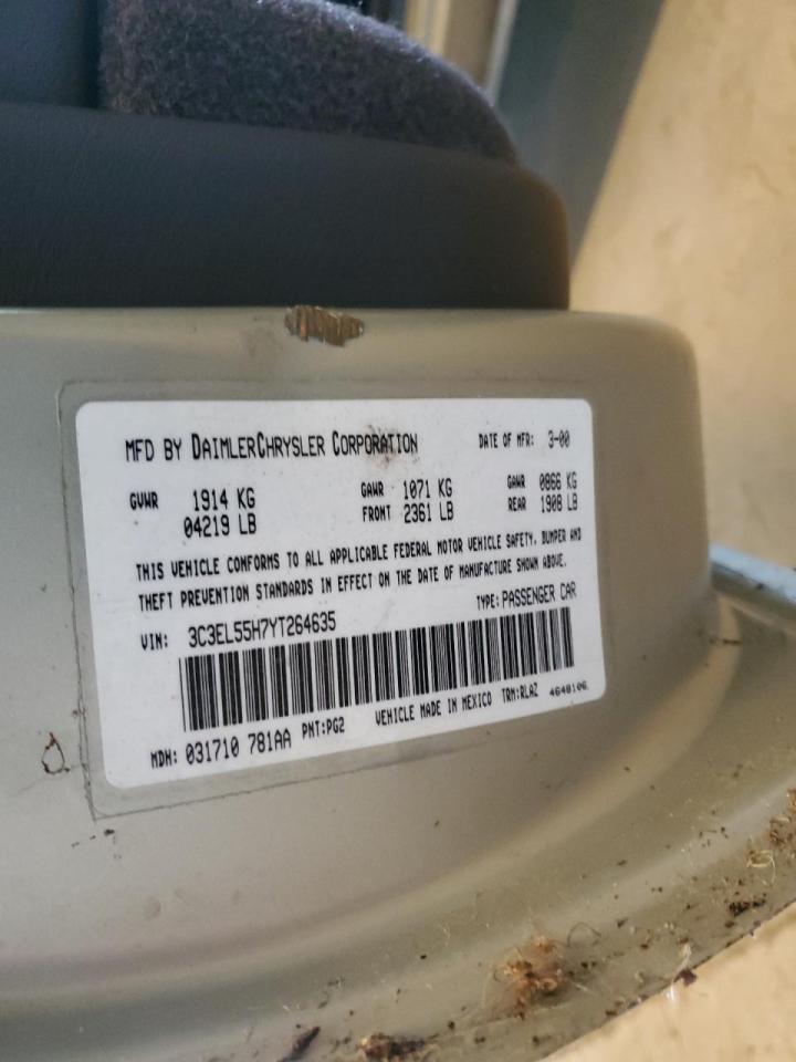 2000 Chrysler Sebring Jxi VIN: 3C3EL55H7YT264635 Lot: 47325535