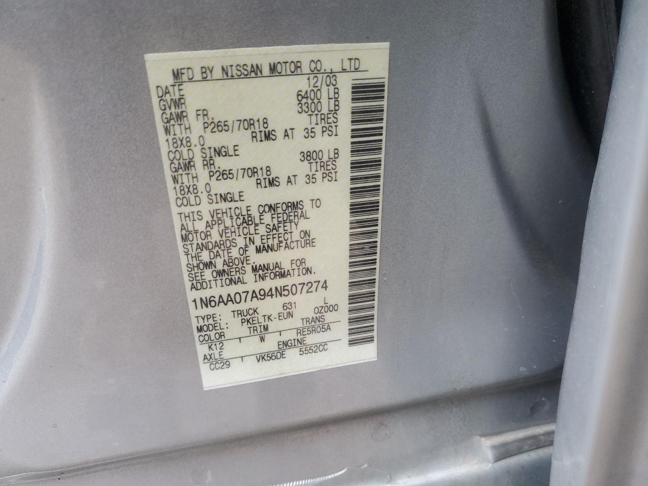 2004 Nissan Titan - Image 12