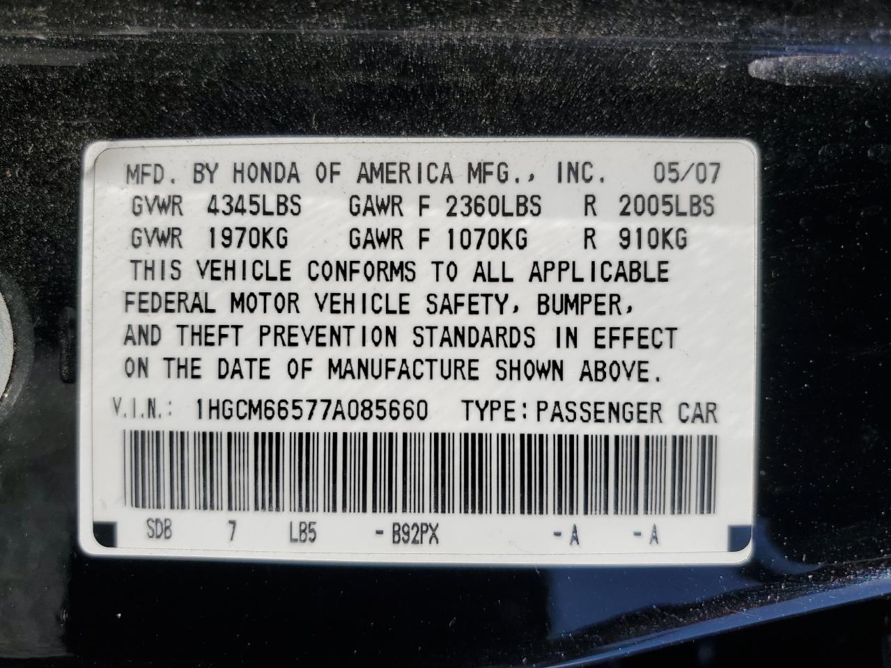 2007 Honda Accord - Image 12