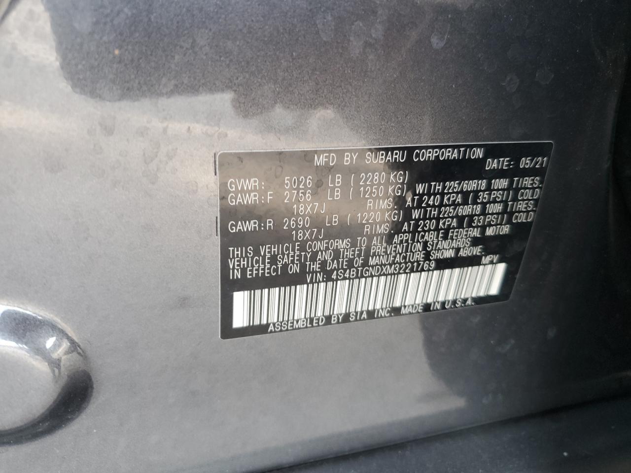 2021 Subaru Outback - Image 15