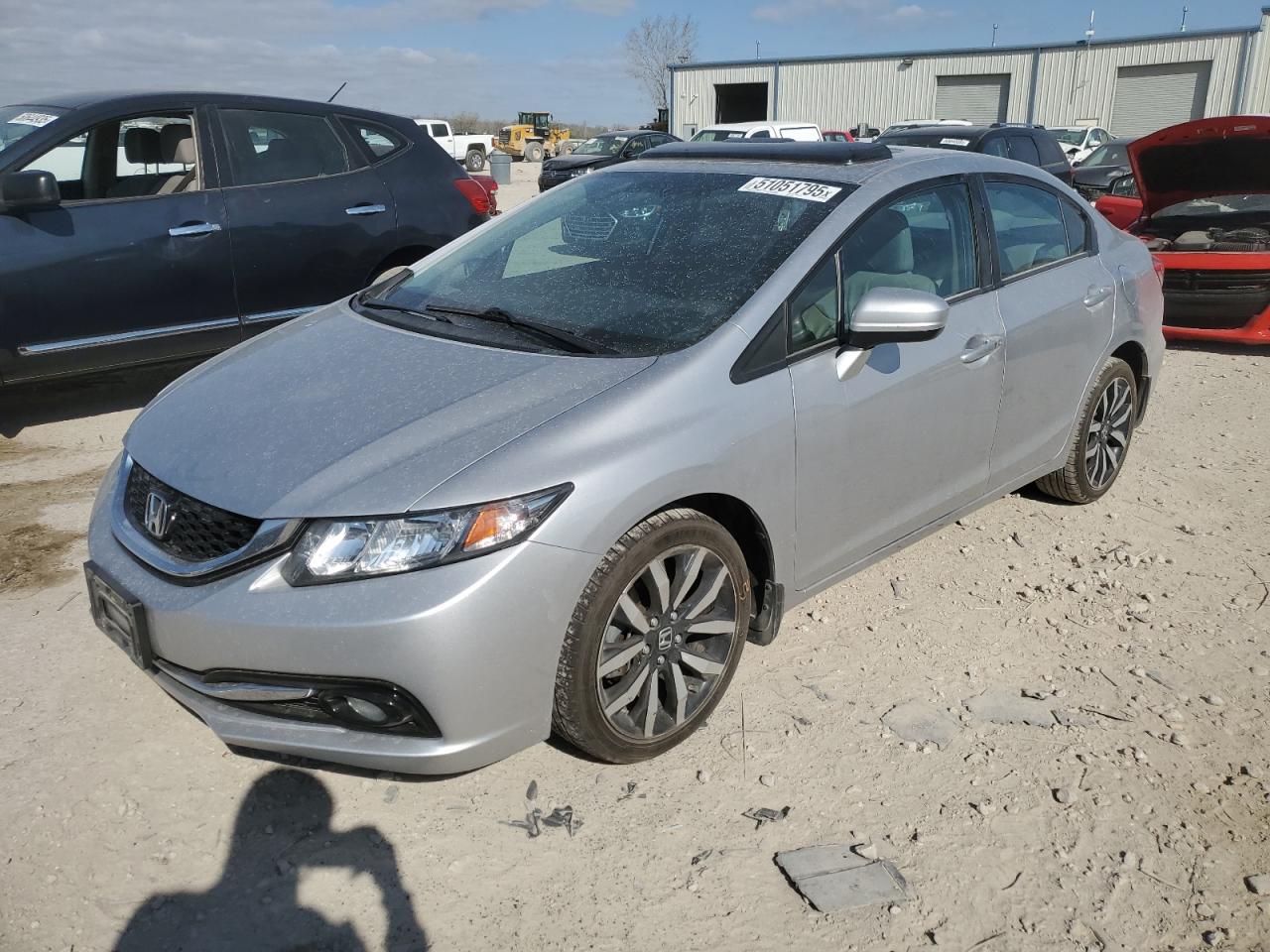 2015 Honda Civic Exl en Venta en Kansas City, KS - Side