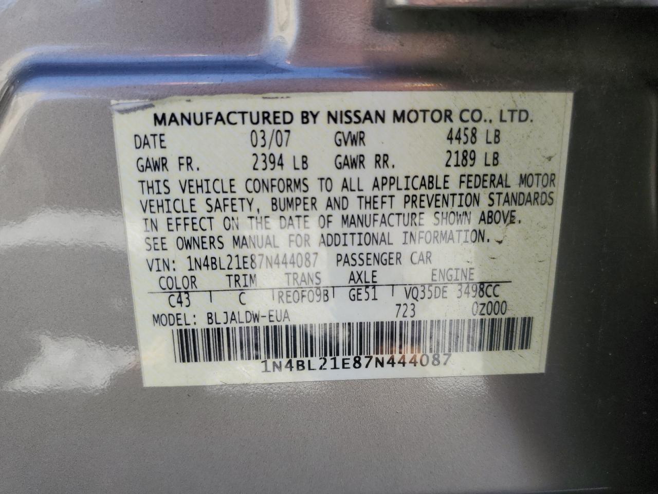 2007 Nissan Altima - Image 12