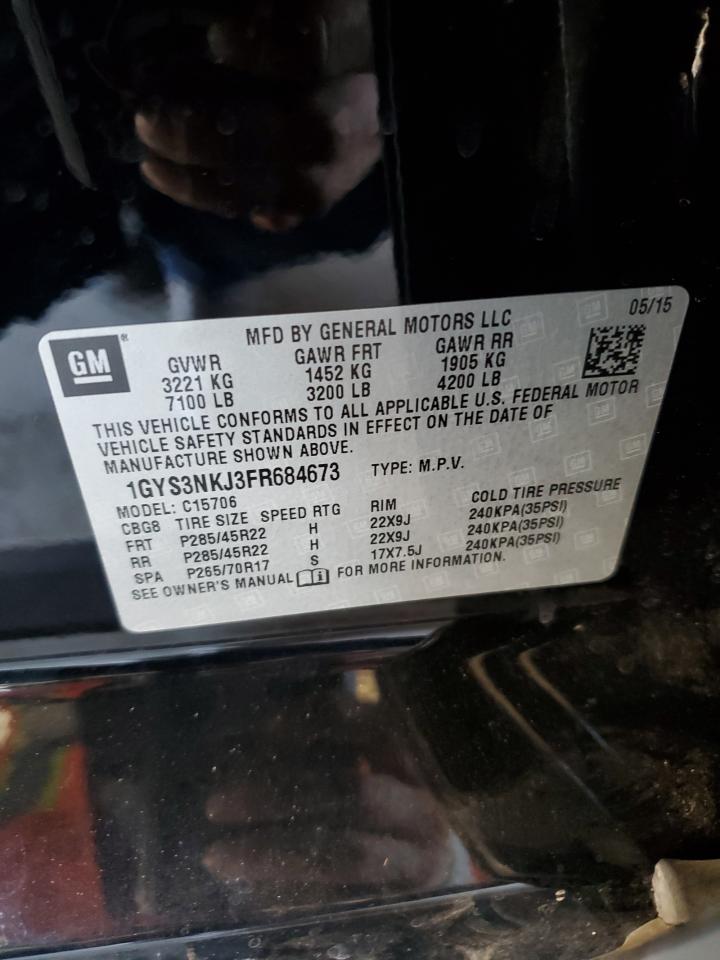 2015 Cadillac Escalade Premium VIN: 1GYS3NKJ3FR684673 Lot: 50642145