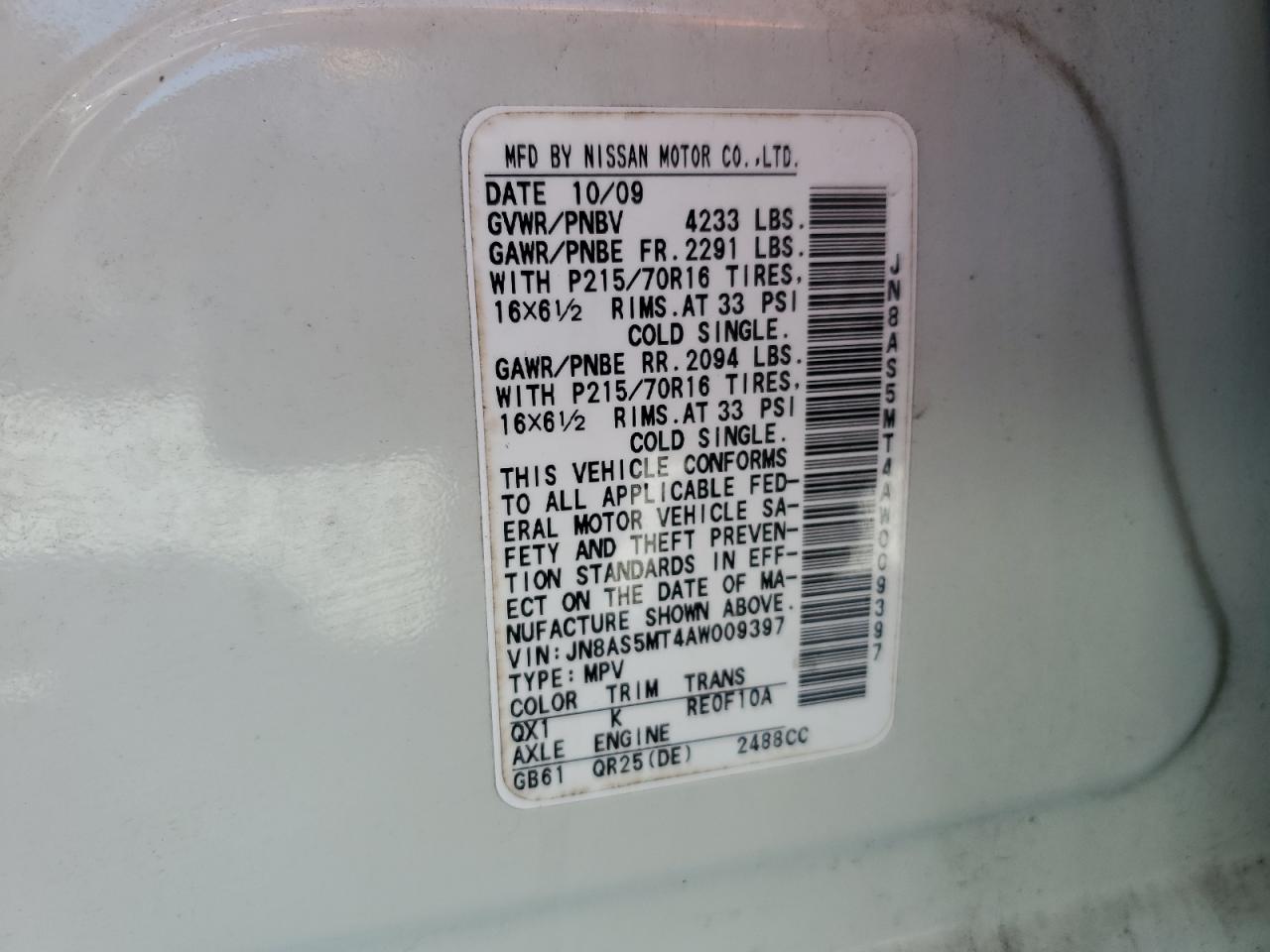 2010 Nissan Rogue - Image 16