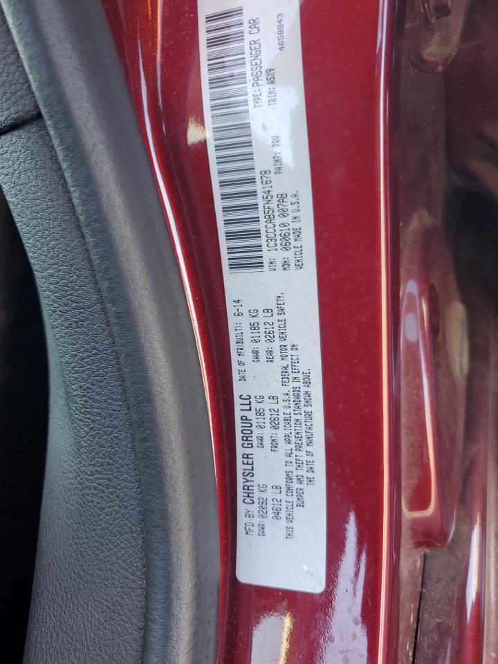 2015 Chrysler 200 Limited VIN: 1C3CCCAB5FN541678 Lot: 49436585