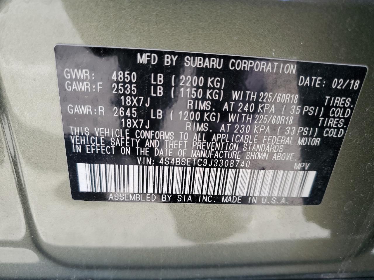 2018 Subaru Outback - Image 13