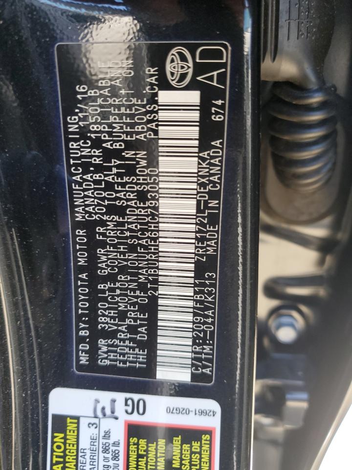 2017 Toyota Corolla L VIN: 2T1BURHE6HC793050 Lot: 48897335