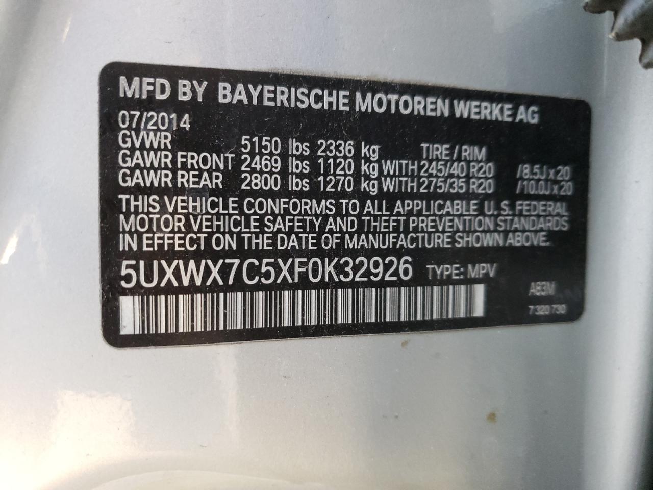 2015 BMW X3 - Image 14