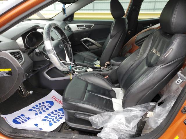 Coupet HYUNDAI VELOSTER 2015 Pomarańczowy