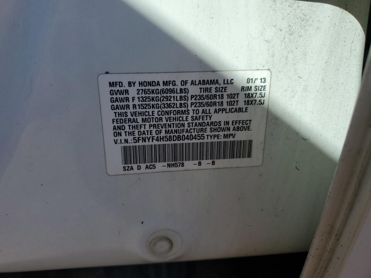 2013 Honda Pilot - Image 13