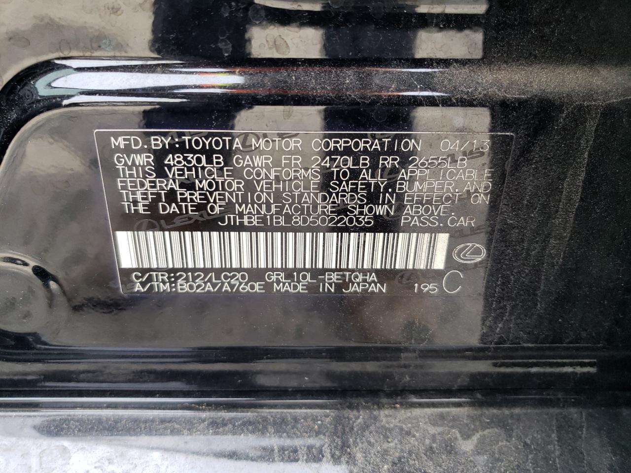 2013 Lexus GS - Image 12