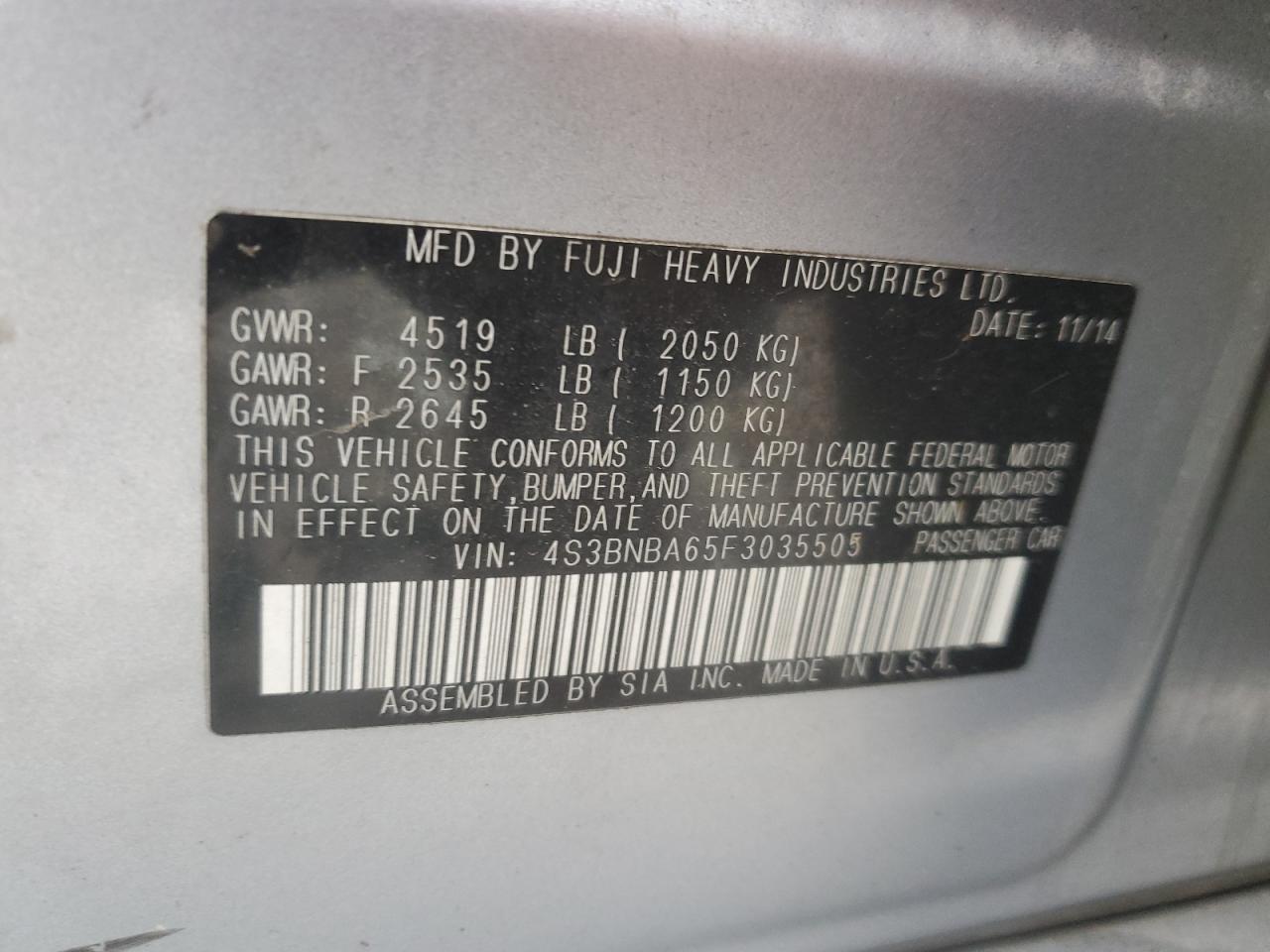 2015 Subaru Legacy - Image 12