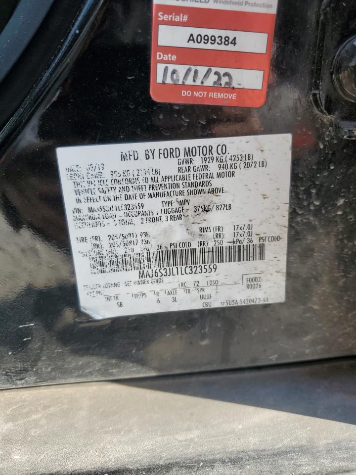2020 Ford Ecosport Ses VIN: MAJ6S3JL1LC323559 Lot: 50350805