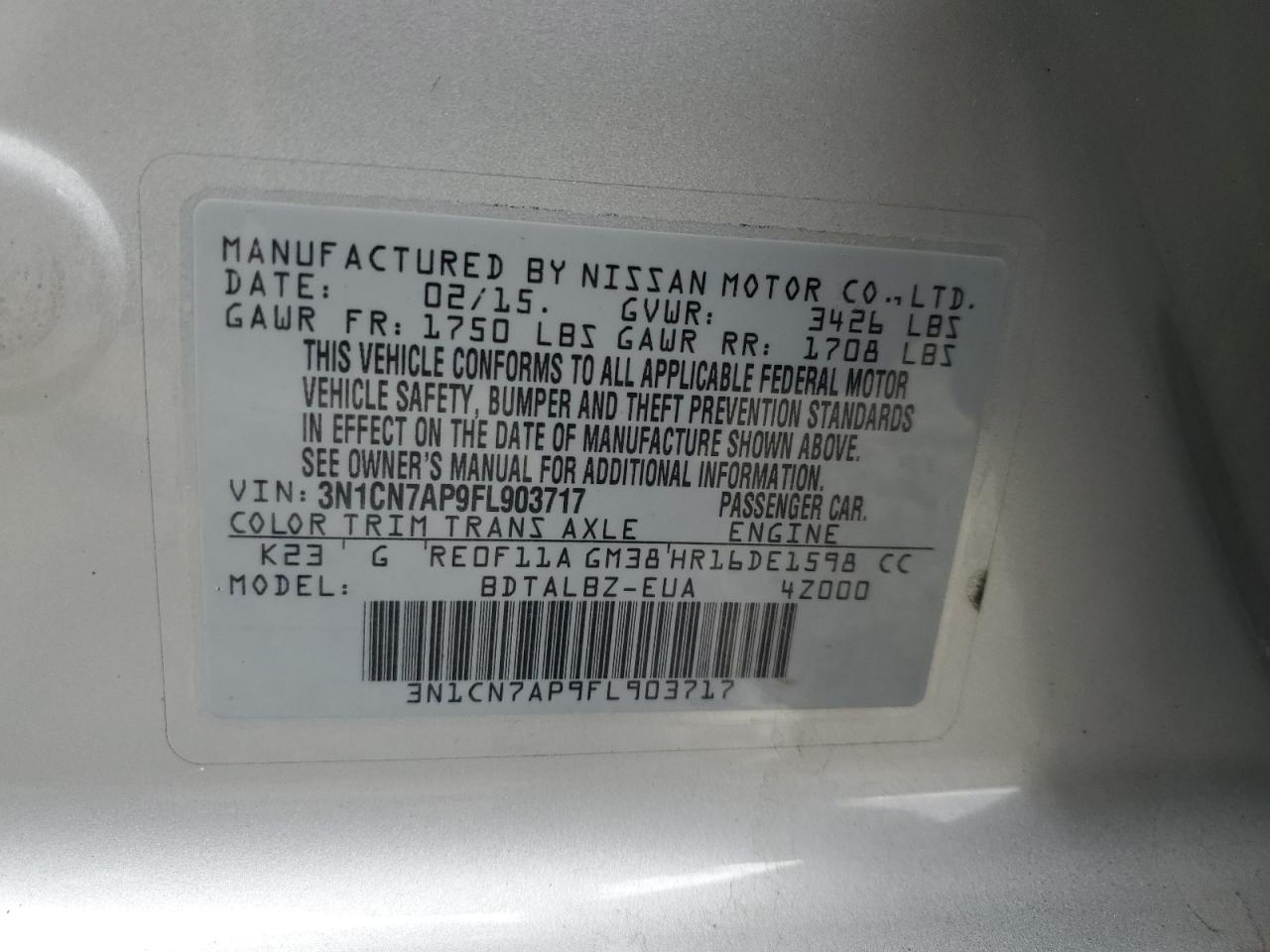 2015 Nissan Versa - Image 12