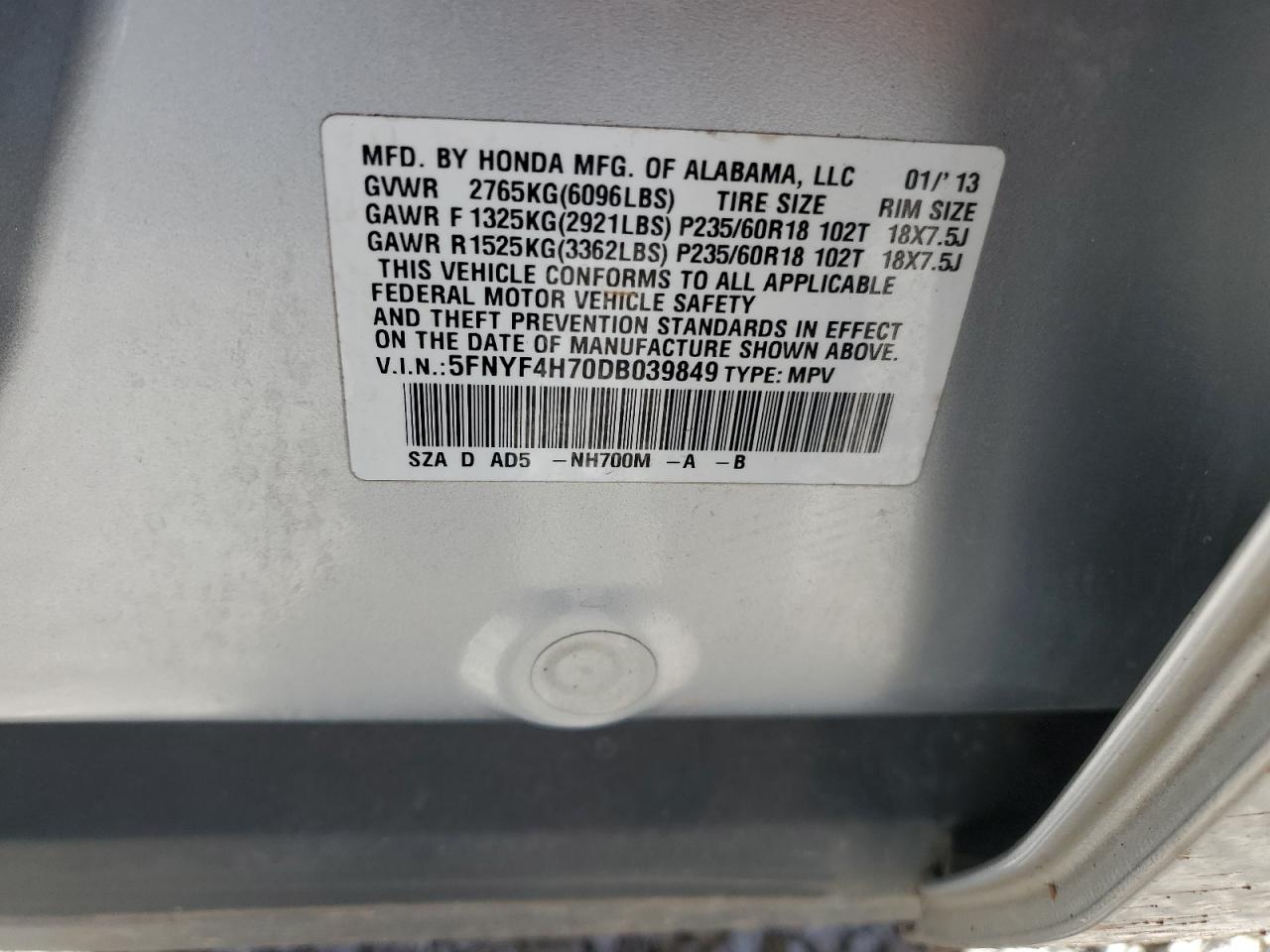 2013 Honda Pilot - Image 15