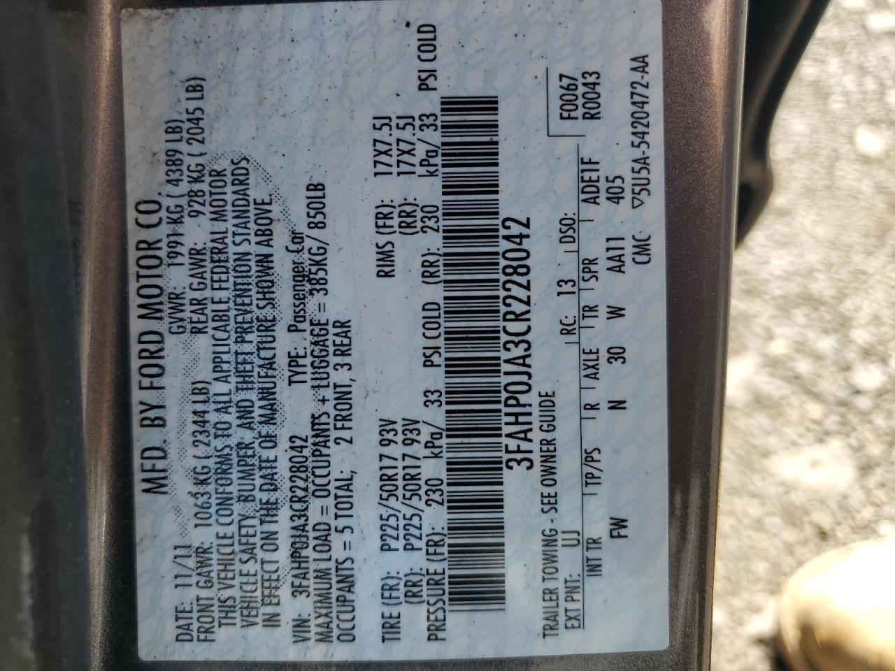 2012 Ford Fusion - Image 12