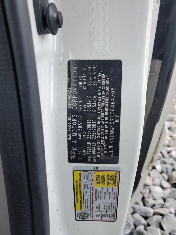2012 Kia Sedona Lx VIN: KNDMG4C71C6464705 Lot: 49264795