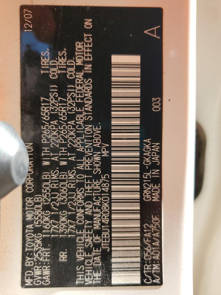 2008 Toyota 4Runner Sr5 VIN: JTEBU14R08K014875 Lot: 66376435