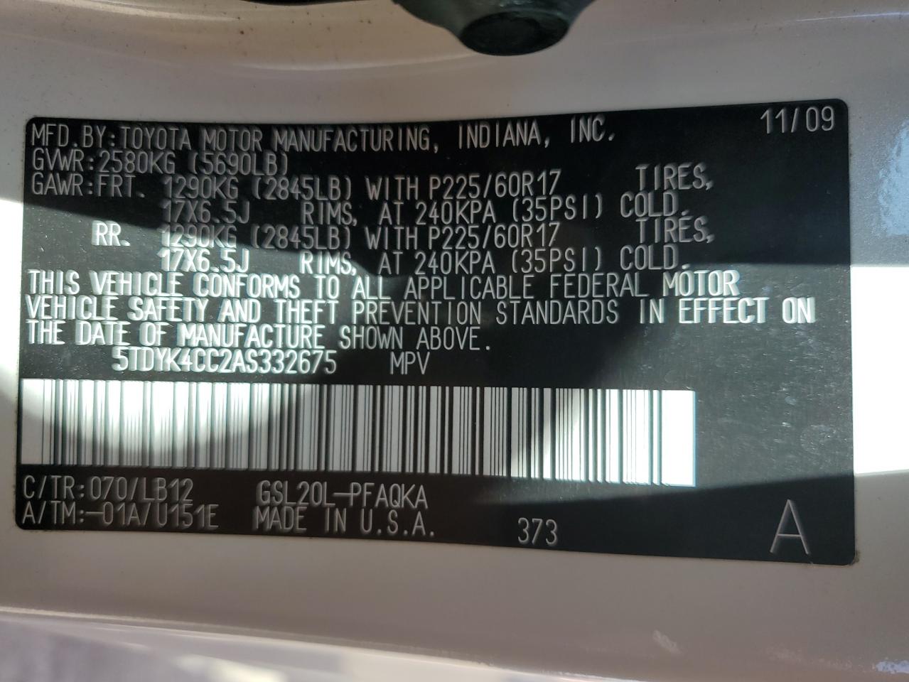 2010 Toyota Sienna - Image 14