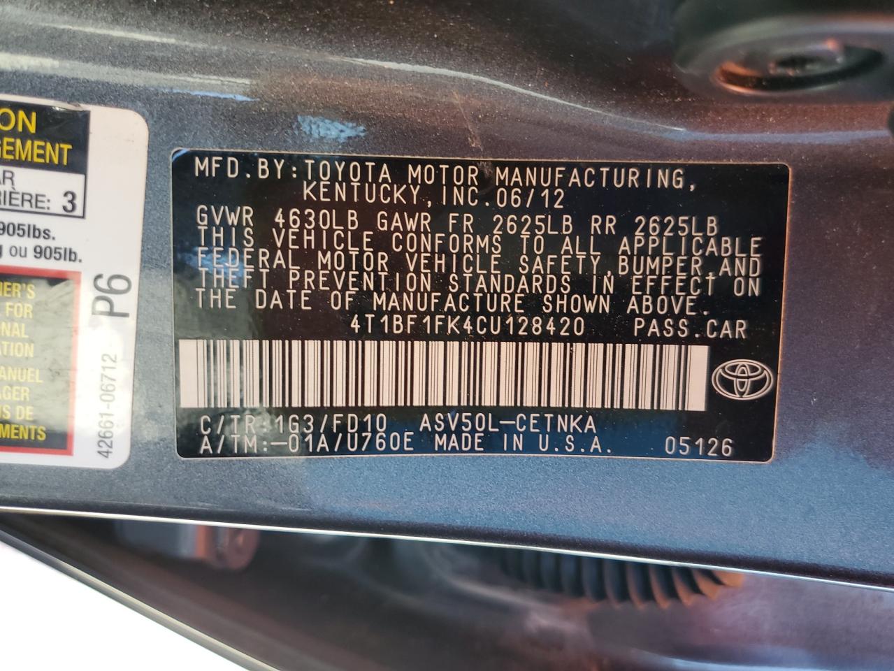 2012 Toyota Camry - Image 13