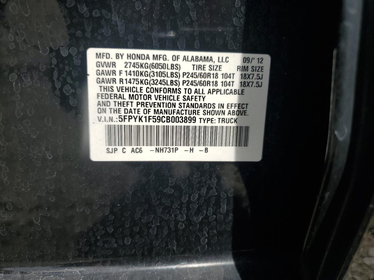 2012 Honda Ridgeline - Image 12