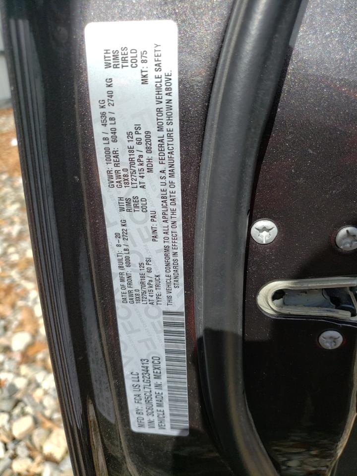 2020 Ram 2500 Tradesman VIN: 3C6UR5CL7LG234413 Lot: 49407065