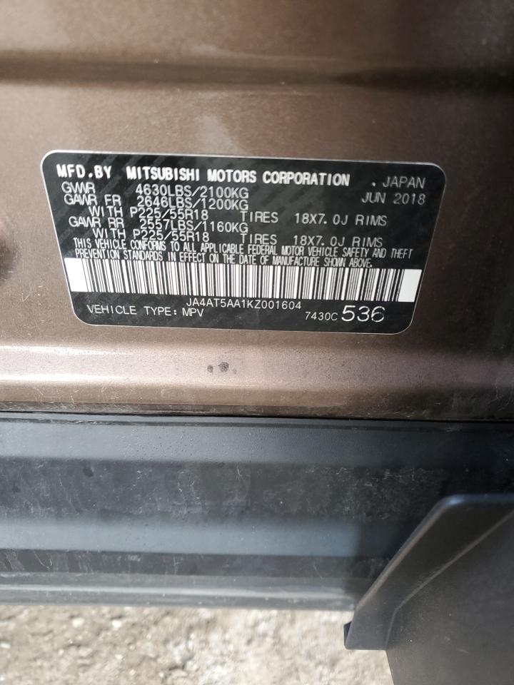 2019 Mitsubishi Eclipse Cross Se VIN: JA4AT5AA1KZ001604 Lot: 47578305