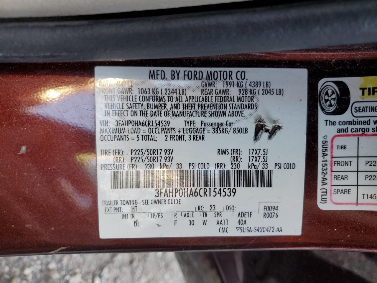 2012 Ford Fusion - Image 13