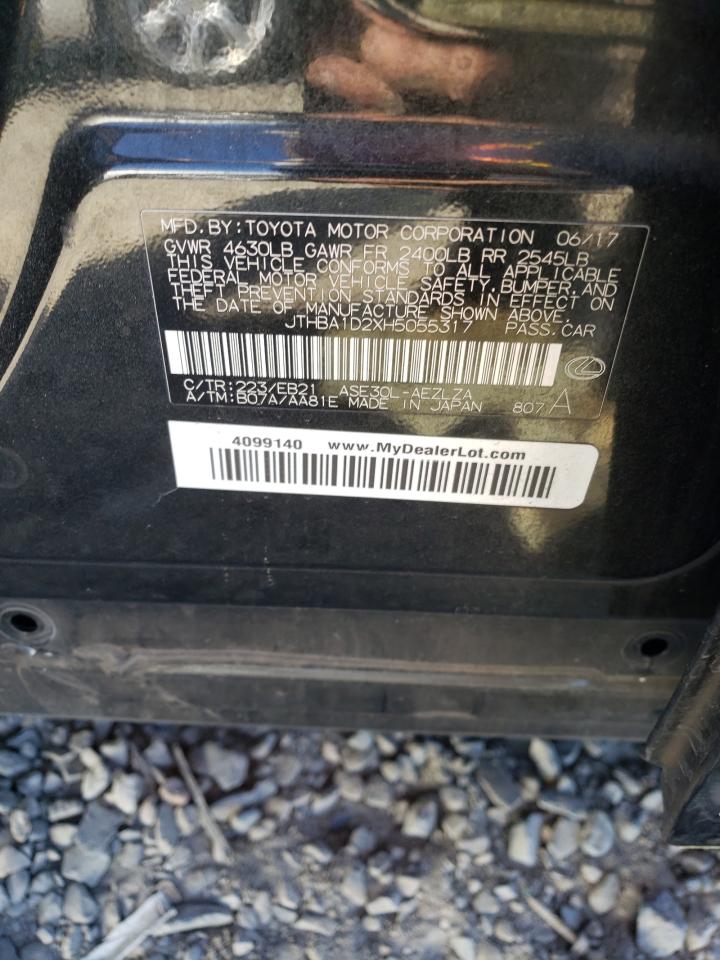 2017 Lexus Is 200T VIN: JTHBA1D2XH5055317 Lot: 48376445