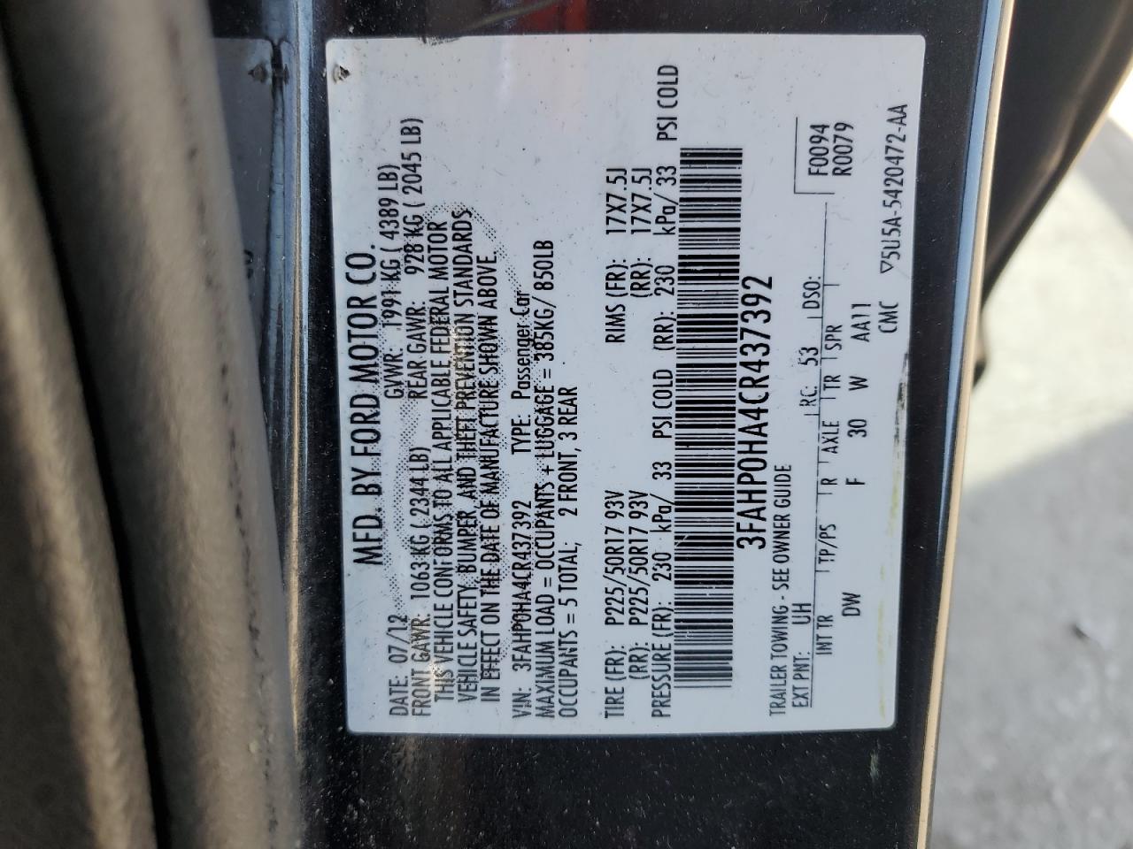 2012 Ford Fusion - Image 12